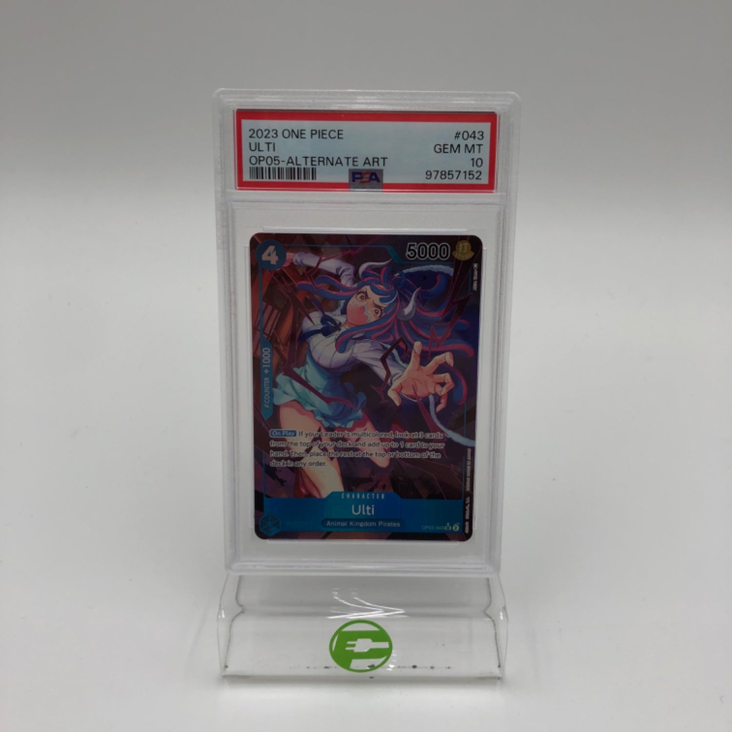 One Piece TCG Ulti Alternate Art OP05-043 English PSA 10 Mint