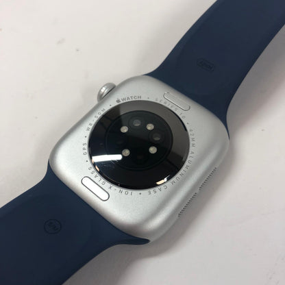 GPS Only Apple Watch Series 10 42MM Silver Aluminum Deep Navy Sport Band