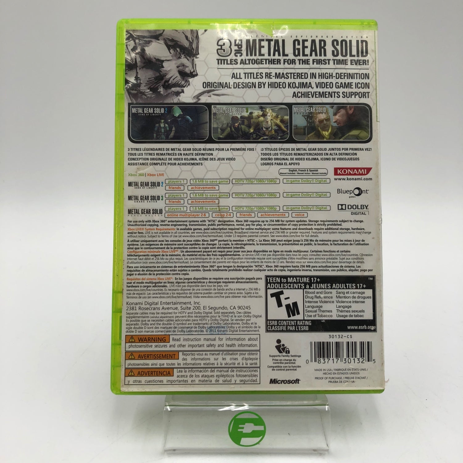 Metal Gear Solid HD Collection (Xbox 360, 2011) – PayMore Sandhill