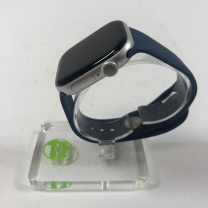 GPS Only Apple Watch Series 10 42MM Silver Aluminum Deep Navy Sport Band