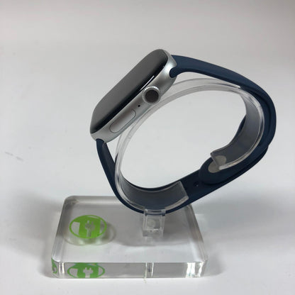 GPS Only Apple Watch Series 10 46MM Silver Aluminum Deep Navy Sport Band