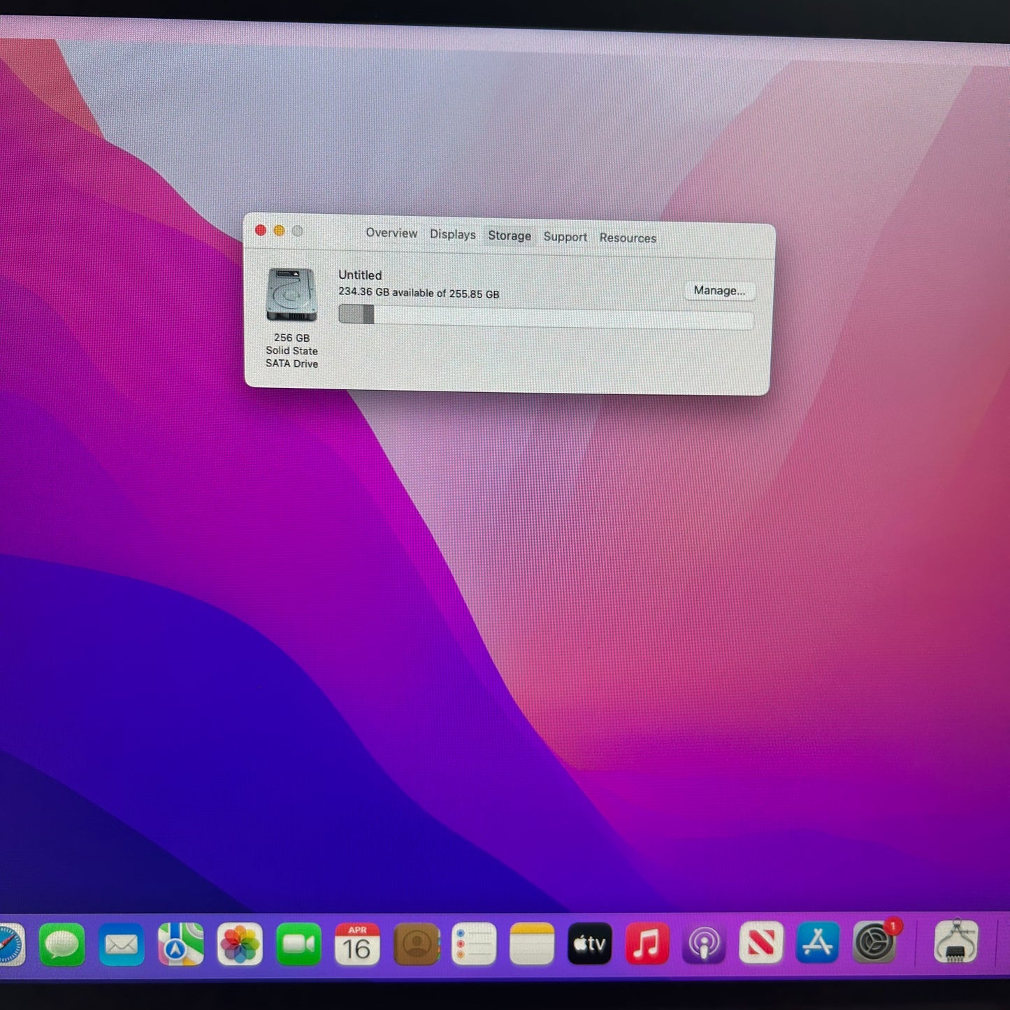 2015 Apple iMac 21.5" i5 1.6GHz 8GB RAM 256GB SSD Silver A1418