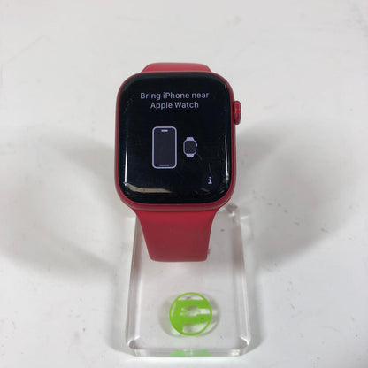 Unlocked Apple Watch Series 8 45MM Product Red Aluminum Red Sport Band MNVU3LL/A