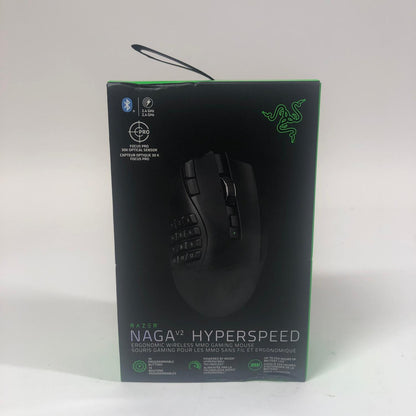 New Razer Naga V2 Hyperspeed Ergonomic Wireless MMO Gaming Mouse RZ01-0360