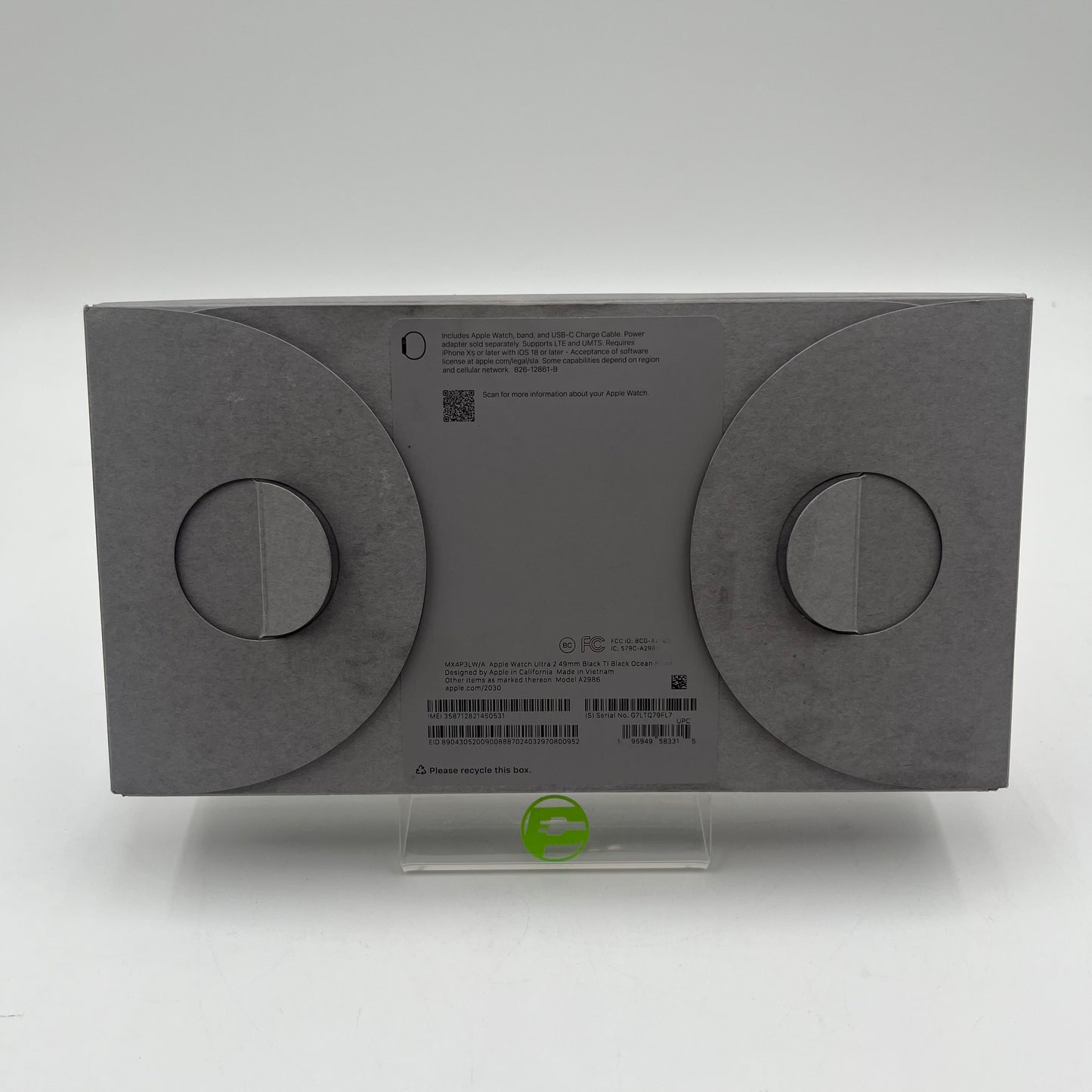 Unlocked Apple Watch Ultra 2 49MM Black Titanium Black Ocean Band  MX4P3LW/A