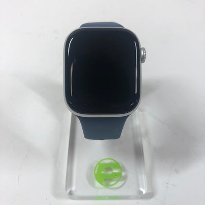 GPS Only Apple Watch Series 10 42MM Silver Aluminum Deep Navy Sport Band