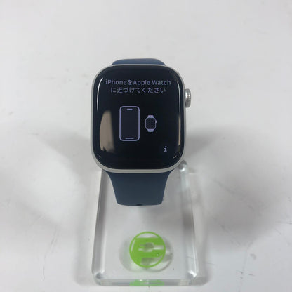 GPS Only Apple Watch Series 10 42MM Silver Aluminum Deep Navy Sport Band