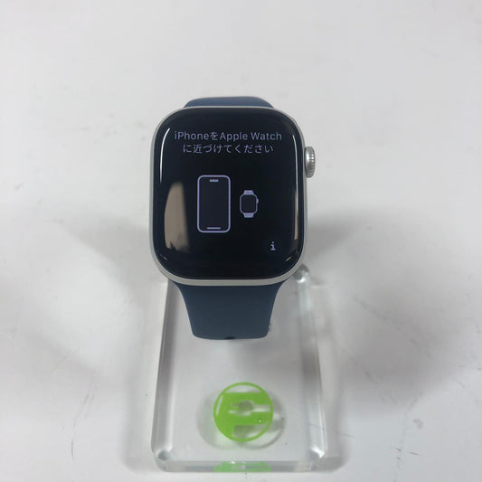 GPS Only Apple Watch Series 10 42MM Silver Aluminum Deep Navy Sport Band