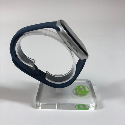 GPS Only Apple Watch Series 10 46MM Silver Aluminum Deep Navy Sport Band