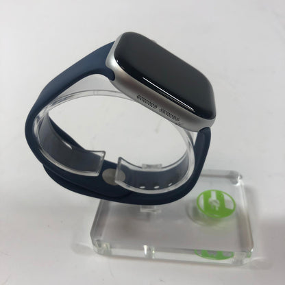 GPS Only Apple Watch Series 10 42MM Silver Aluminum Deep Navy Sport Band