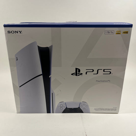 New Sony PlayStation 5 Slim Disc Edition PS5 1TB White Gaming System CFI-2115